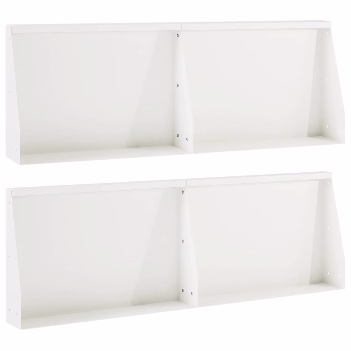 Set di 4 aiuole rialzate vidaXL in acciaio bianco per giardino ornamentale, L: 60 cm, P: 40 cm, H: 12 cm