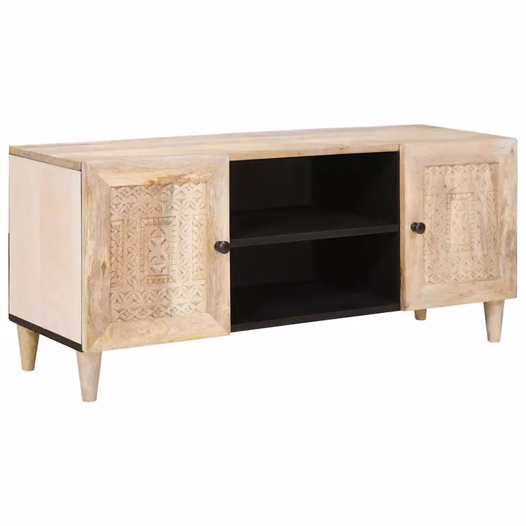 Unità TV vidaXL in legno multistrato bianco con design minimalista, L 105 x P 33 x H 46 cm