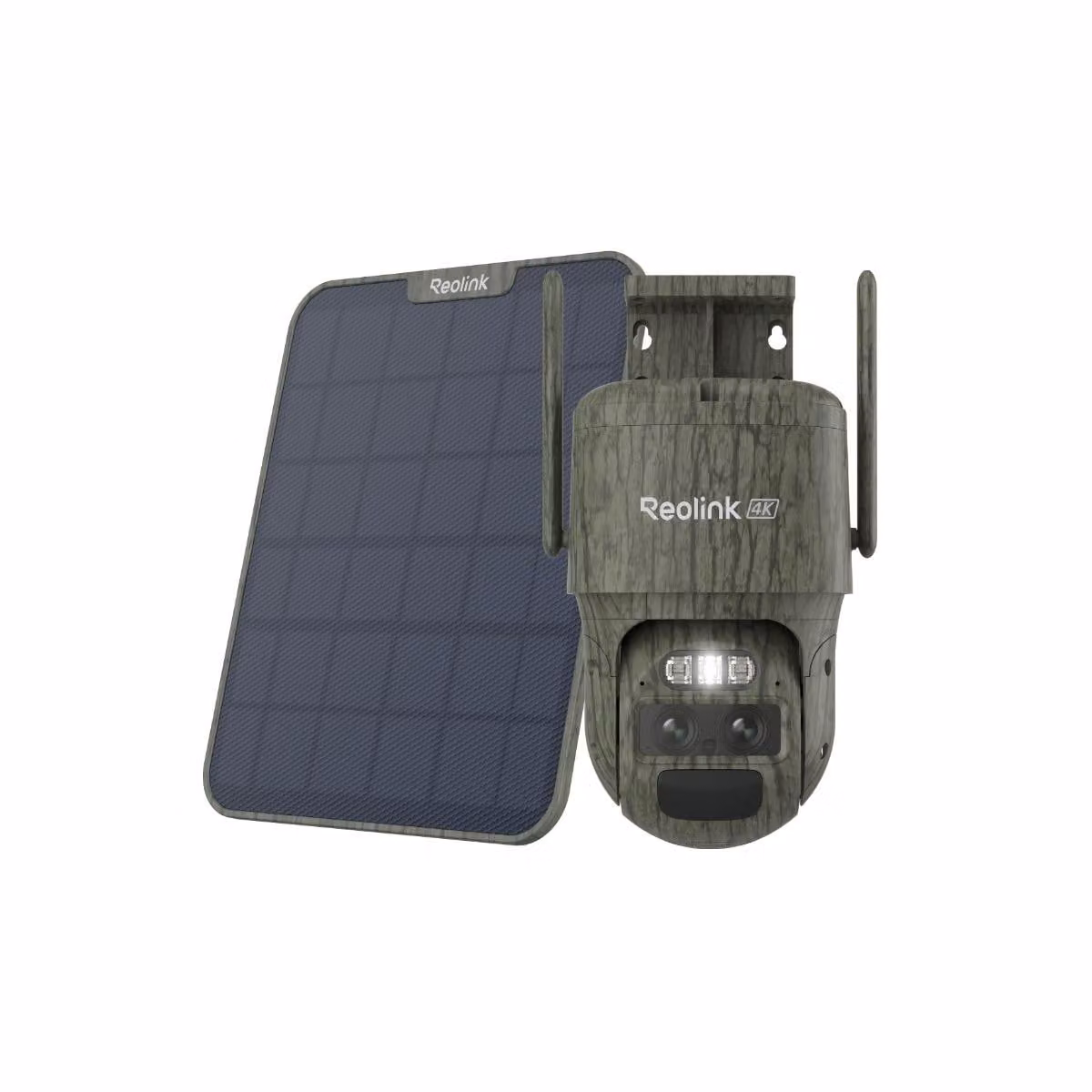 Reolink TrackMix LTE+Pannello solare-C, telecamera di sorveglianza 4K 8MP 4G LTE a batteria con doppio obiettivo, zoom e tracciamento automatico, rilevamento intelligente, zoom ibrido 6X