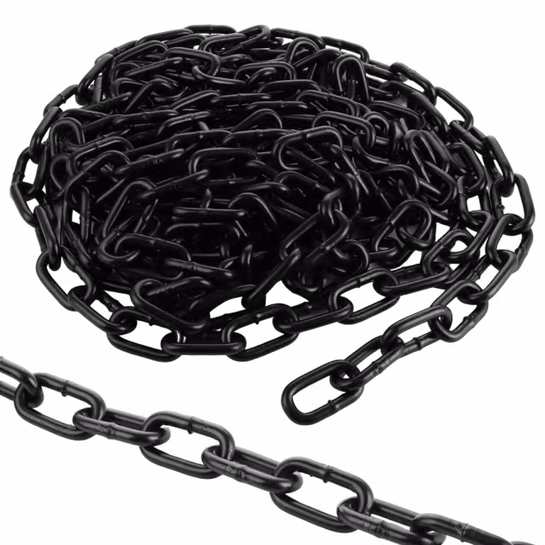 Catena per altalena, lunghezza 4 metri, diametro 8 mm, Acciaio al carbonio, verniciata di nero