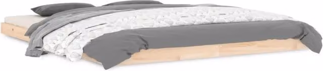 Letto matrimoniale in legno massello di pino naturale stile rustico L/P: 160 x 200 cm – 1