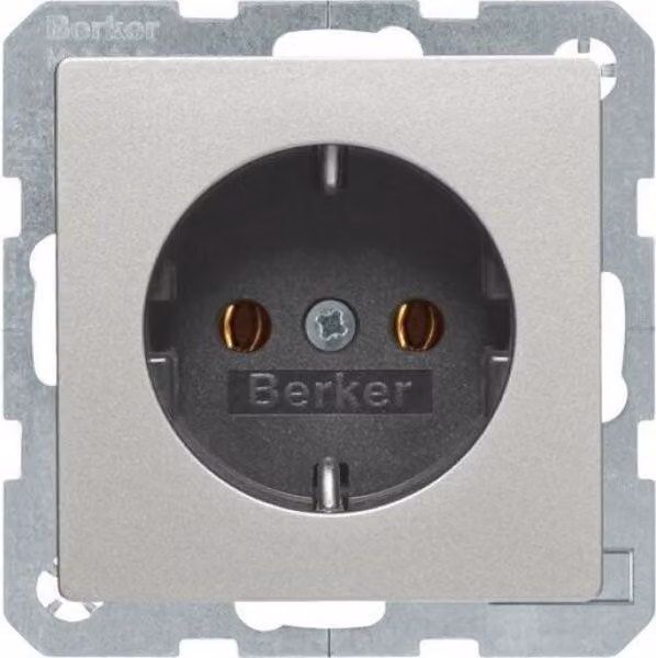 Presa di corrente Berker SCHUKO alluminio/laccato 47436084