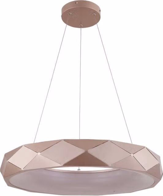 Lampada a sospensione LED Reus Light Prestige in metallo, colore oro e bianco, Ø 60 cm, 36W