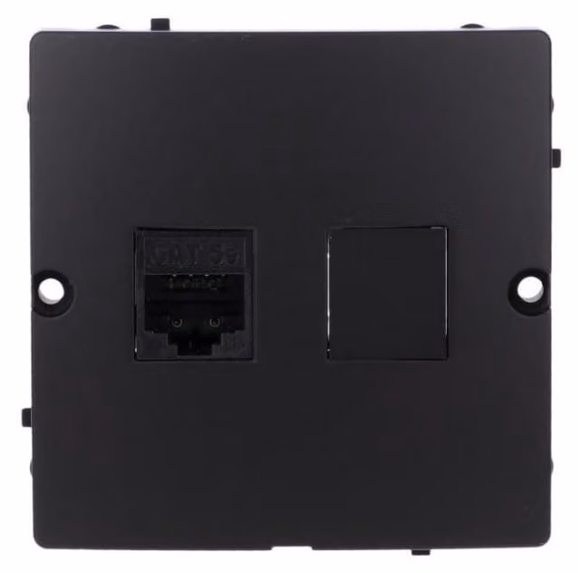 Presa per computer nera opaca SIMON BASIC