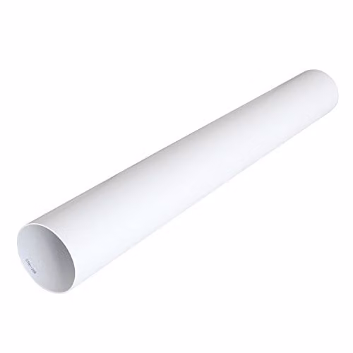 La Ventilazione Tubo Aerazione Canalizzata Tondo PVC 125 mm Bianco 1 m