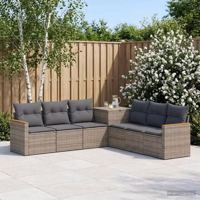 Set di divani 7 pz Grigio e Grigio Scuro 123 x 62 x 69 cm 3448860