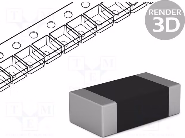 10 resistenze a filo, compensate, formato SMD 1206, corrente massima 340mA, resistenza: 0,4Ω, tolleranza: 25%, modello: DPWC1206-161, versione