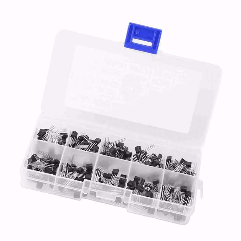 Transistor, transistor assortiti, transistor a tre pin, kit di transistor al silicio, assortimento di transistor