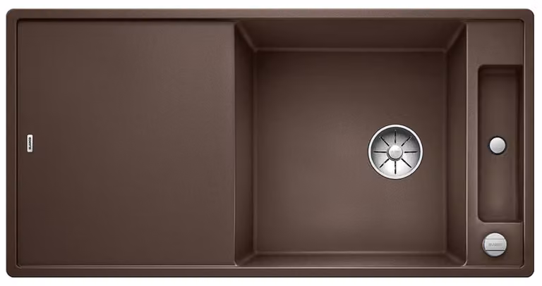 BLANCO AXIA III XL 6 S-F, SILGRANIT® PuraDur®, bar, reversibile, con scarico a distanza, incluso tagliere in vetro