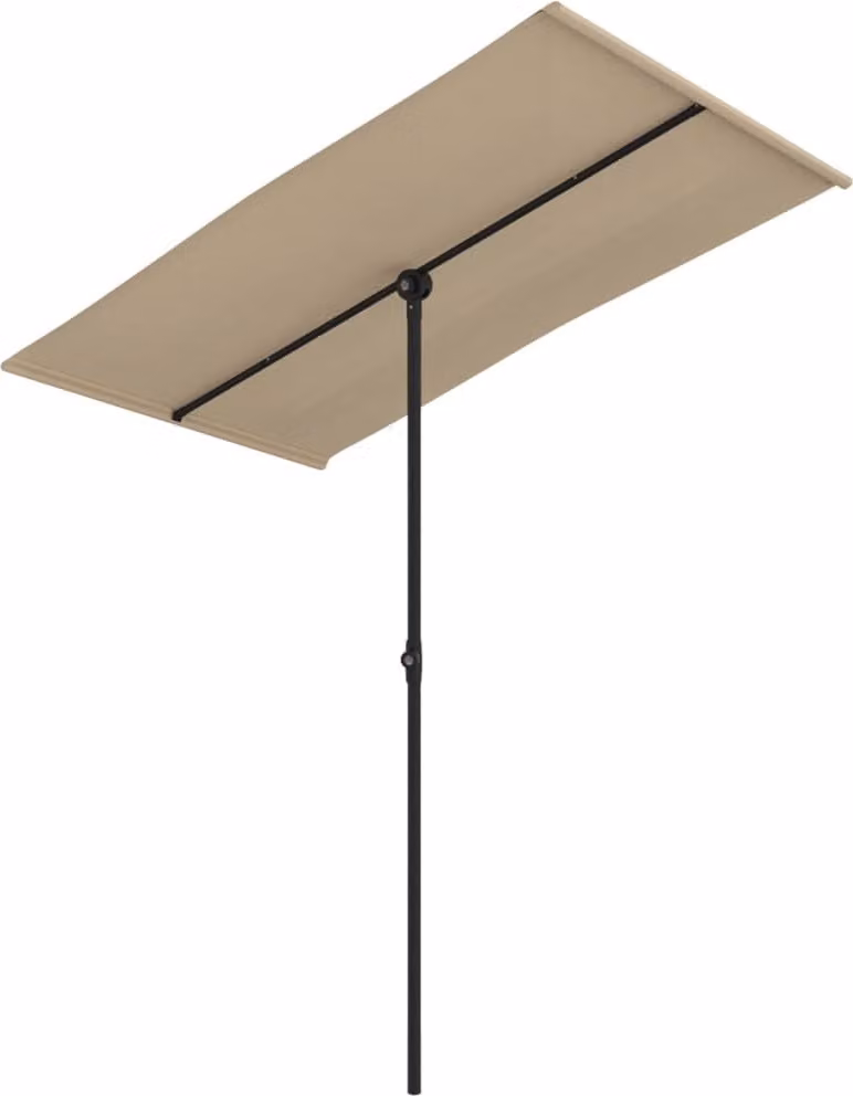 Ombrellone da Giardino con Palo in Alluminio 180x110cm Verde