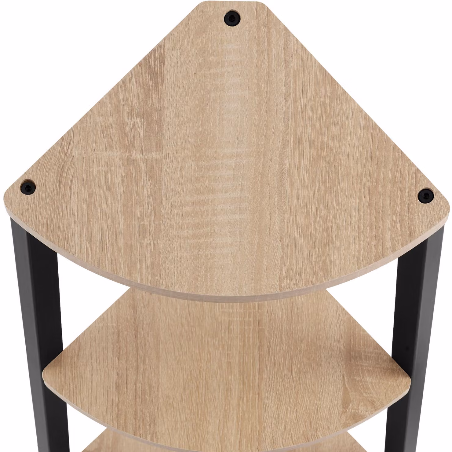 Scaffale ad angolo Tectake in stile industriale, colore rovere e marrone, L/P/H: 34 x 34 x 125 cm – 1