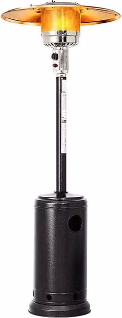 Riscaldatore a fungo da esterno Wintem in acciaio, disponibile in nero, verde o argento, H: 220 cm, L: 80 cm