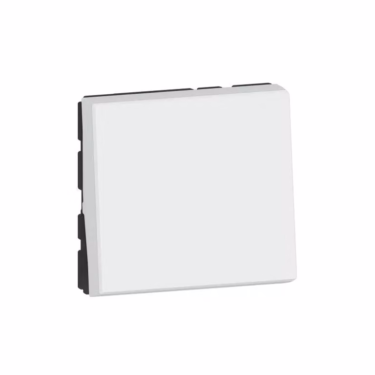 Commutatore Legrand Mosaic 10AX, 2 moduli, illuminato con LED, colore: bianco ultra 278011L