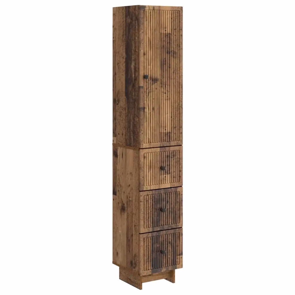 Set di 2 armadi moderni vidaXL in legno marrone con ante a battente, ripiani e cassetti interni – 2