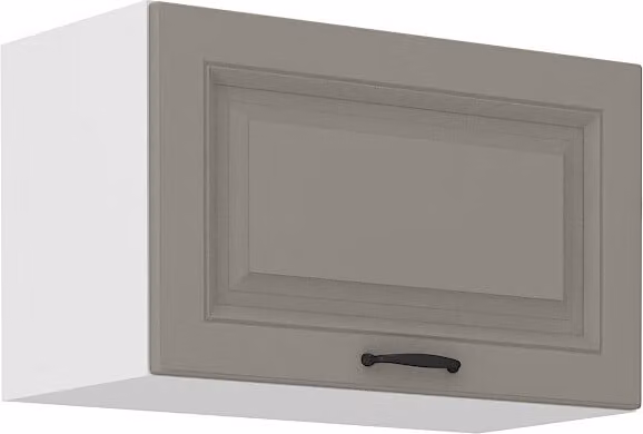 Armadietto per cappa aspirante SOPHIA - larghezza 60 cm, grigio chiaro / bianco