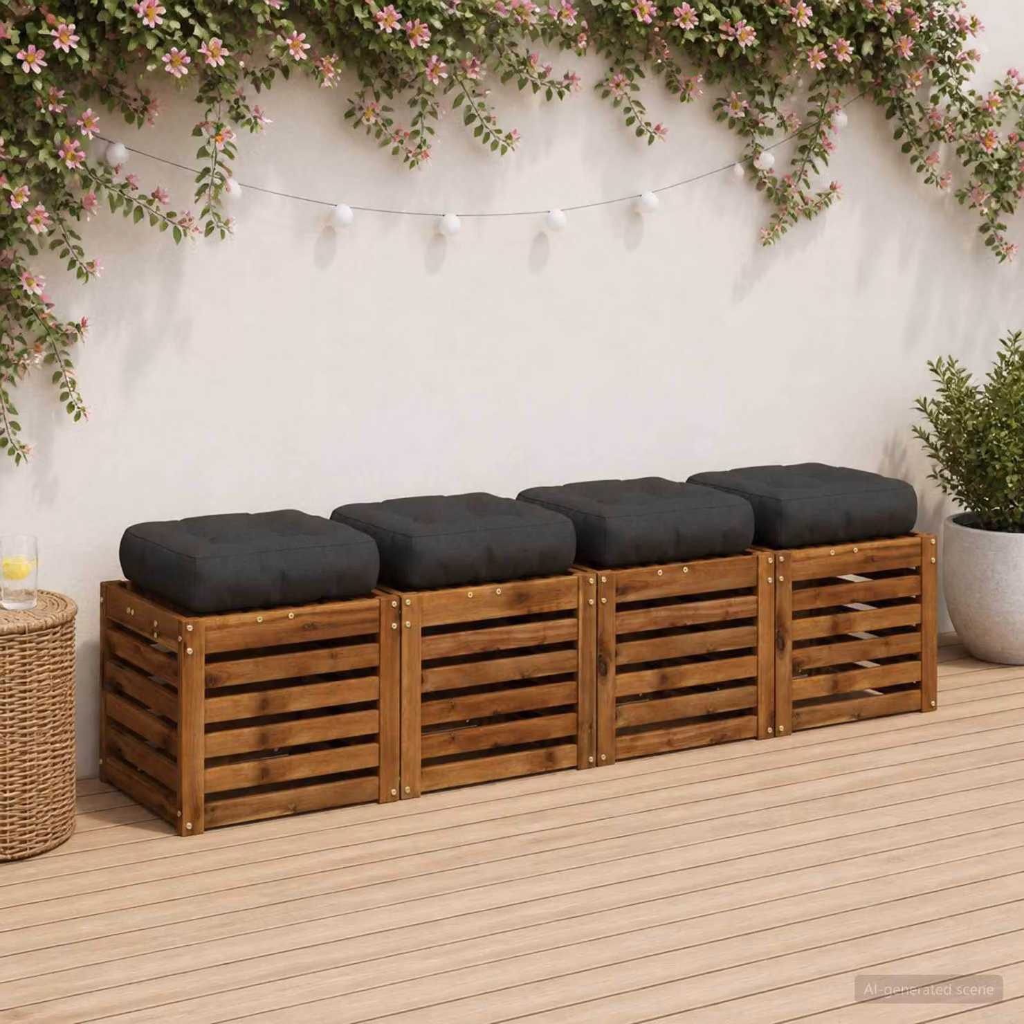 vidaXL Cuscini per Sedia in 4 Pezzi VIANEN 4 pcs 100% Poliestere
