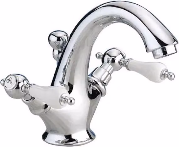 Rubinetto per lavabo cromo, retrò