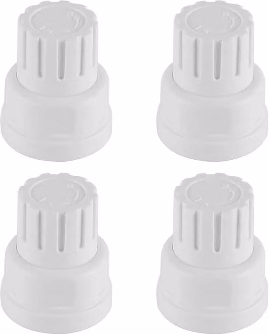 4 ugelli in plastica bianca per collettori di tubi di riscaldamento, filettatura M30x1.5