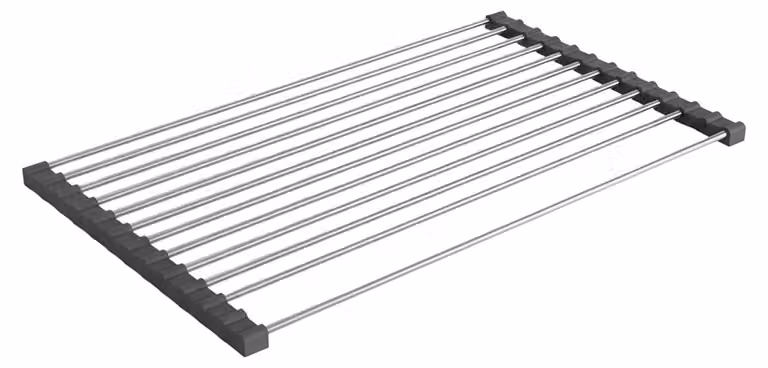 Scolapiatti in acciaio inossidabile, resistente al calore, dimensioni 43 x 35 cm, per la cucina