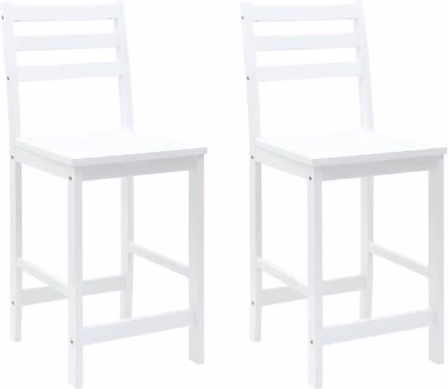 Set di 2 sedie da pranzo e cucina moderne in legno bianco L: 40 cm, P: 47,5 cm, H: 99,5 cm