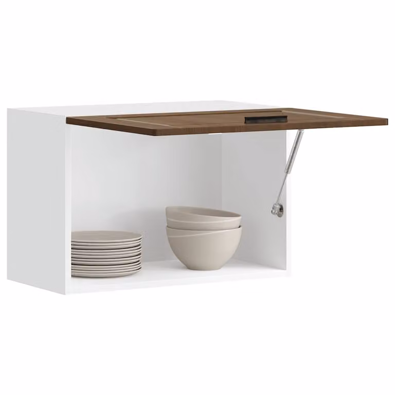 Pensile da cucina moderno vidaXL Porto in legno marrone con ante a battente L: 60 cm, H: 40 cm, P: 31 cm