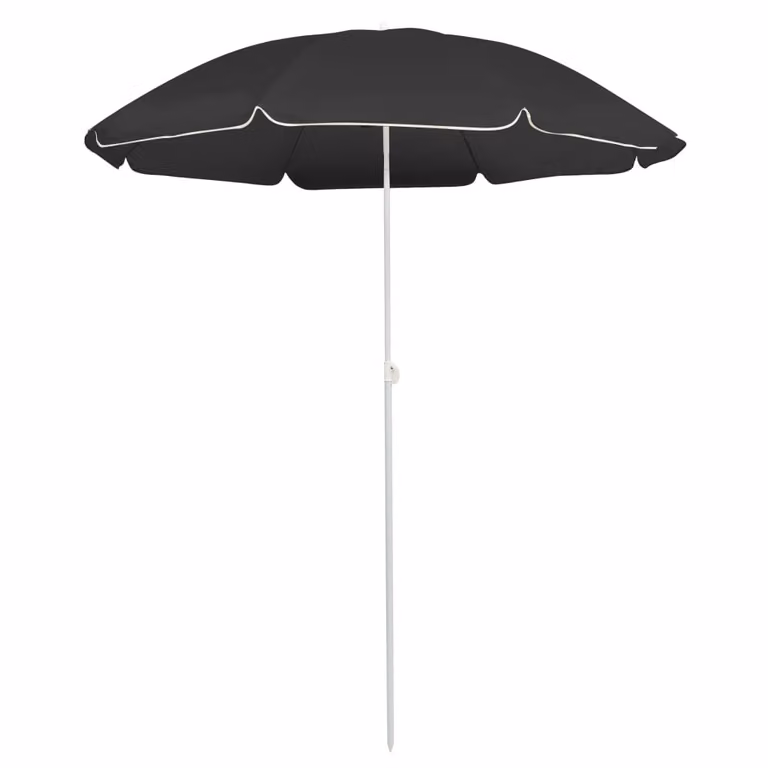 vidaXL Ombrellone con palo in acciaio antracite 180 cm