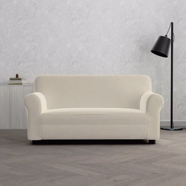 Copridivano elasticizzato 2 posti Dahlia Datex panna
