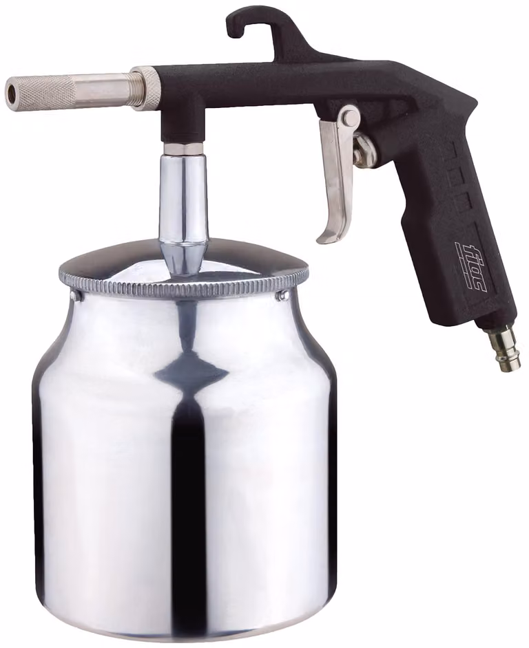 Pistola a getto di sabbia per compressore, con ugello da 6 mm e serbatoio da 1 litro