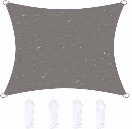 VHV - Telo ombreggiante - modello rettangolare - impermeabile - protezione UV del 90% - tessuto Oxford - 2,5m x 3m - ideale per giardino, terrazza, balcone, patio, serra