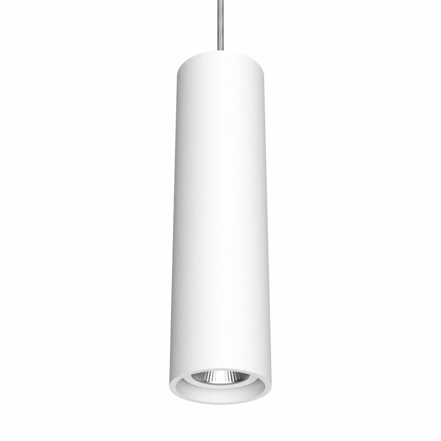 LTS Sospensione LED Fuzzy Ø 8 cm 15W 830 a plafone, Bianco / Opale, Soggiorno / Sala da pranzo, Alluminio