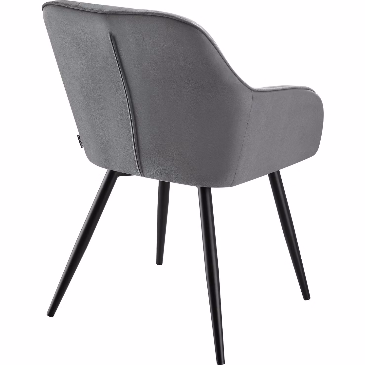 Sedia Marilyn TecTake in velluto trapuntato grigio e nero per sala da pranzo e cucina – 4