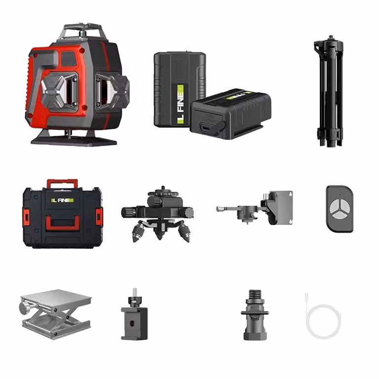 livella laser 4D a 16 linee, raggio verde a 360 gradi, grado di protezione IP54, /h3divulliCon 2Xbatteria (custodia)/li/ul/div