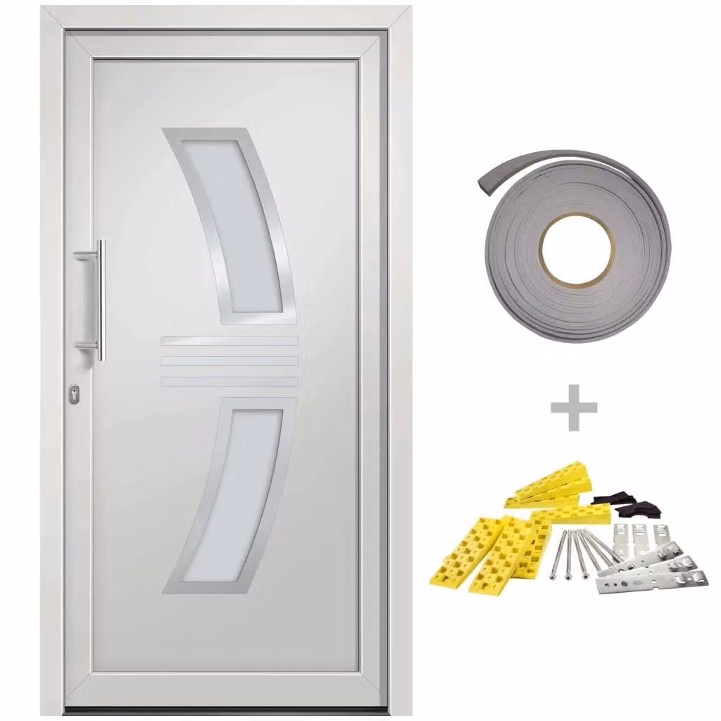 Porta di ingresso moderna bianca vidaXL L: 98 cm, H: 208 cm