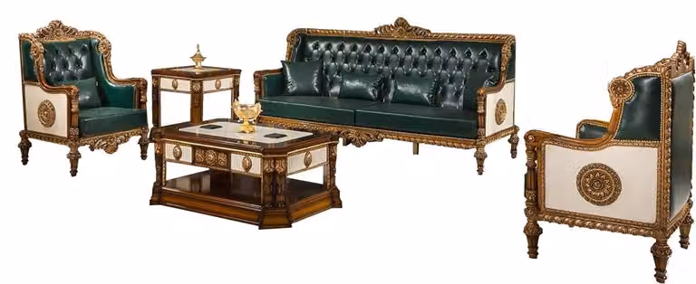 Sofagarnitur Couch Klassische Luxus Sitzpolster Garnituren Couchtisch