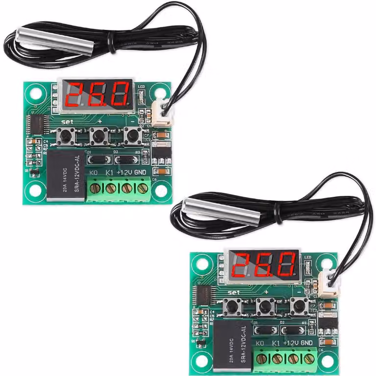 Modulo regolatore di temperatura con sonda NTC impermeabile e display a LED