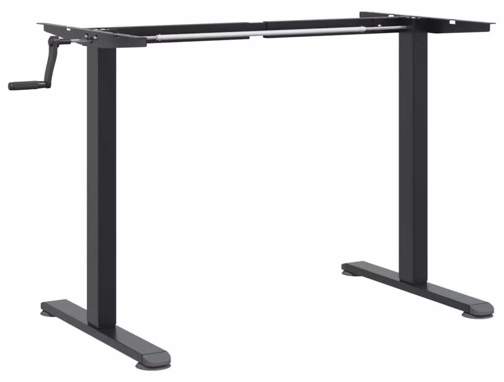 Struttura regolabile per scrivania - Lunghezza: 94-135 cm - Altezza: 70-114 cm - Acciaio nero