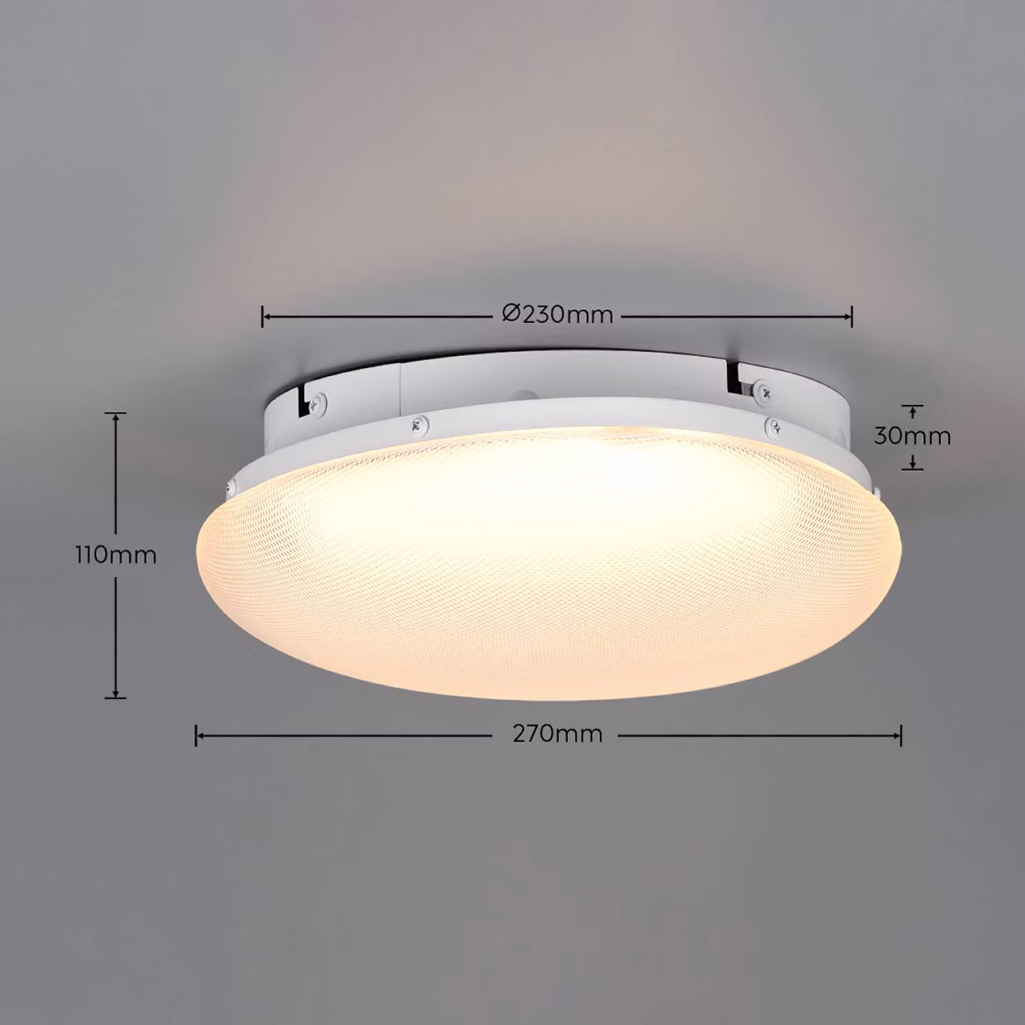 Trio Lighting Plafoniera soffitto Ozera, dimmerabile, Bianco / Opale, Soggiorno / Sala da pranzo, Plastica, Moderno, Plafoniera