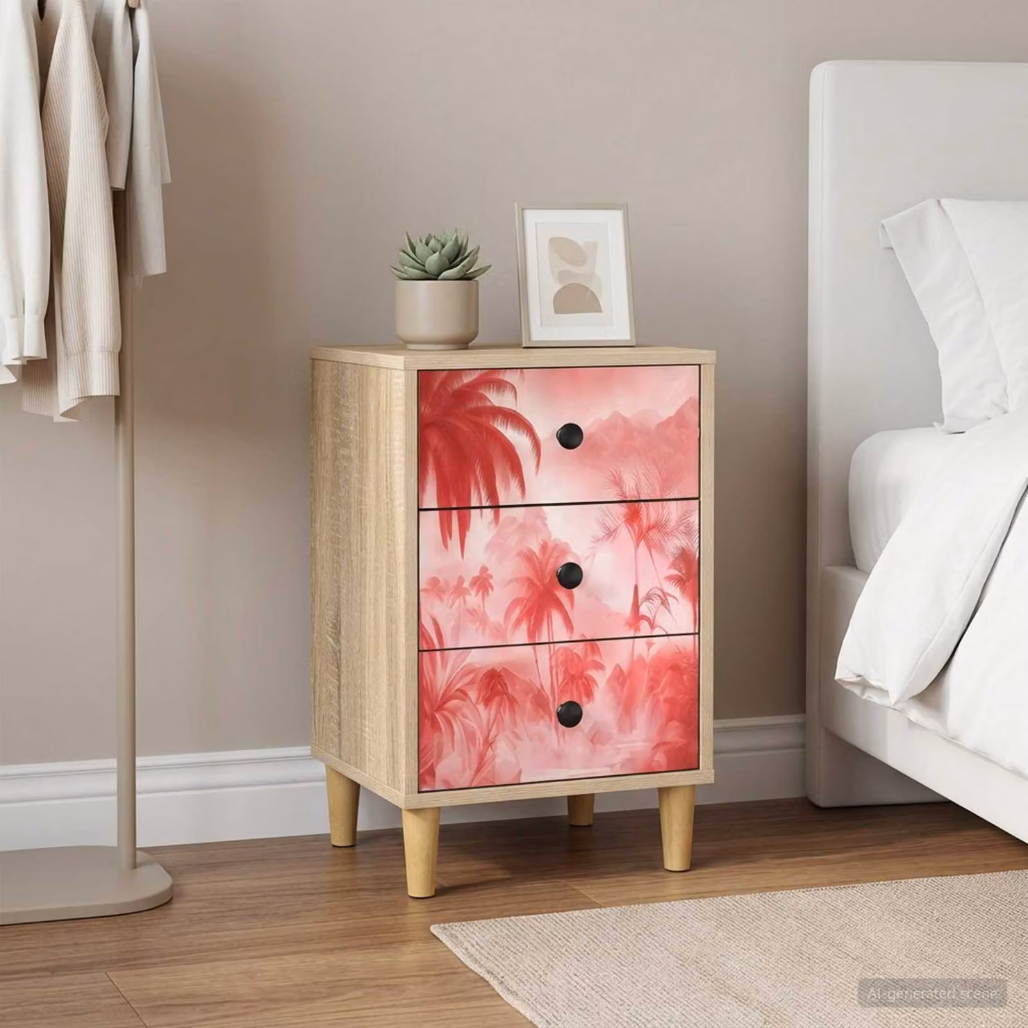 Set di 2 Armadi da Notte vidaXL AACHEN in Rovere Sonoma, L 36 cm x P 33 cm x H 60 cm
