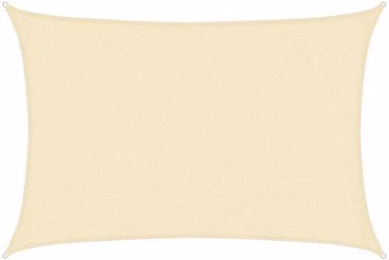 Telo ombreggiante rettangolare - 2,5 x 3,5 m - Colore crema - 160 g/m² - Protezione UV - Traspirante e impermeabile - Tenda da sole per balconi e terrazze
