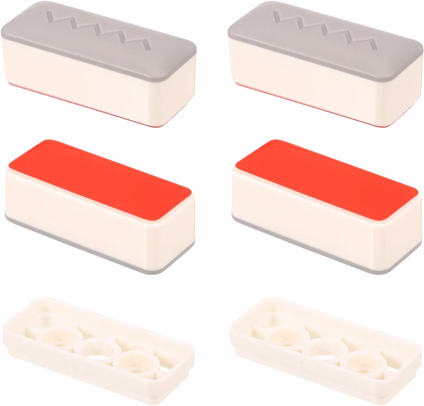 Set di cuscini per WC, 4 pezzi, spessore 25 mm, in gomma, adatti sia per bidet che per WC standard