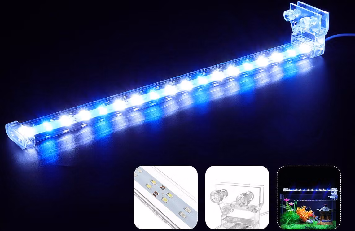 3/6/9/12W LED acquario luce a clip serbatoio pesce pianta acquatica luce arredamento 110-240V - 6W