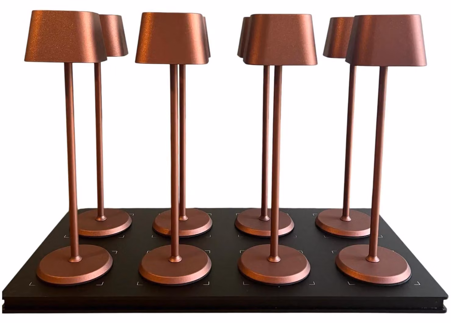 Warmpi Caro Ruby lampada da tavolo LED senza fili per ristoranti, set da 8 con stazione di ricarica