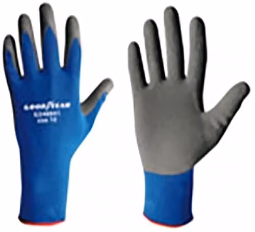 Guanti in nylon e schiuma di lattice mod.G348841 taglia 10 blu/nero Lavoro