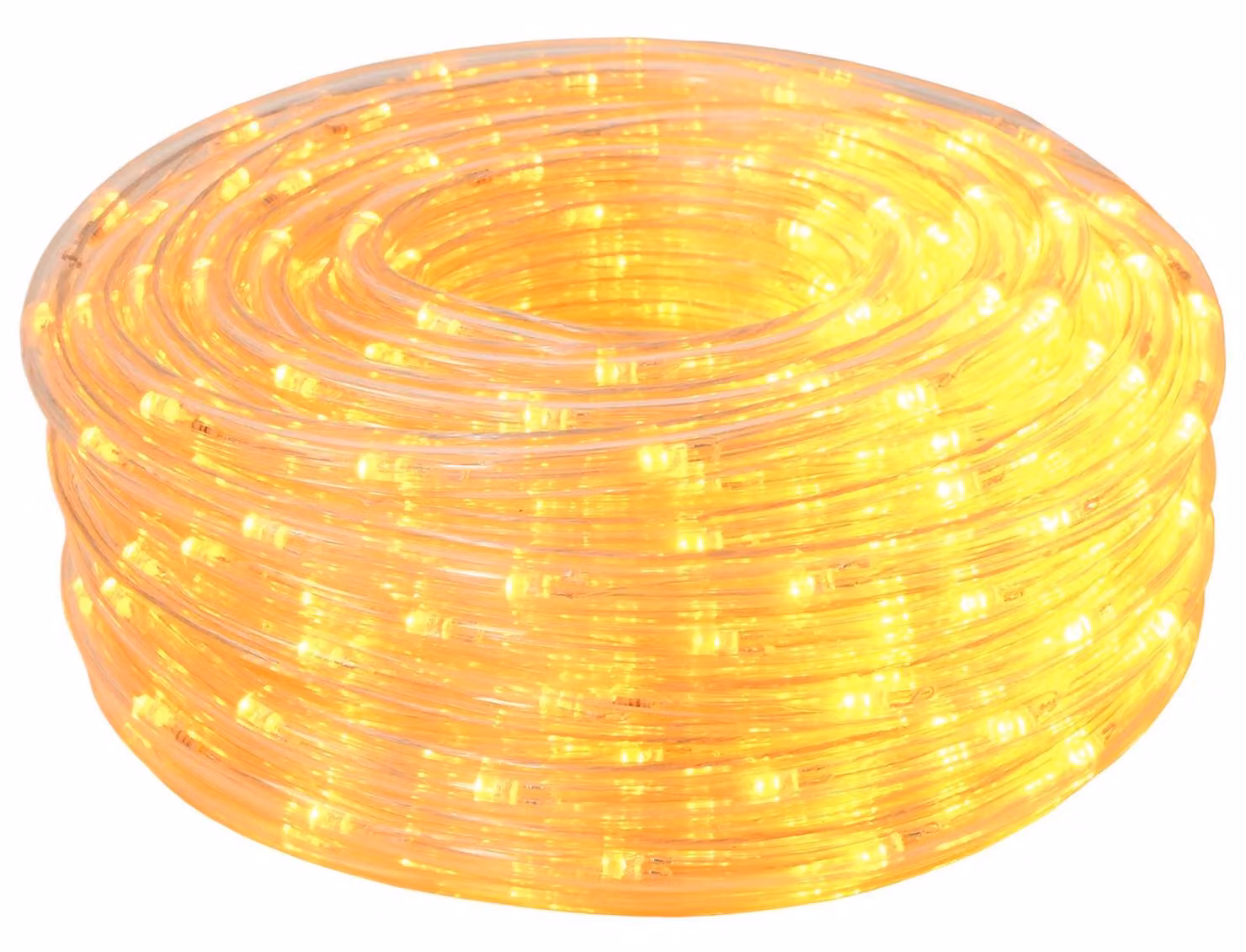 Tubo luminoso natalizio a LED, 1200 LED, colore giallo, lunghezza 50 metri