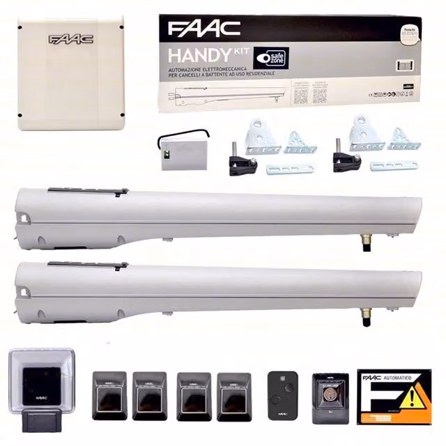 FAAC HANDY S418 KIT AUTOMAZIONE CANCELLO BATTENTE 24V + COPPIA FOTOCELLULE
