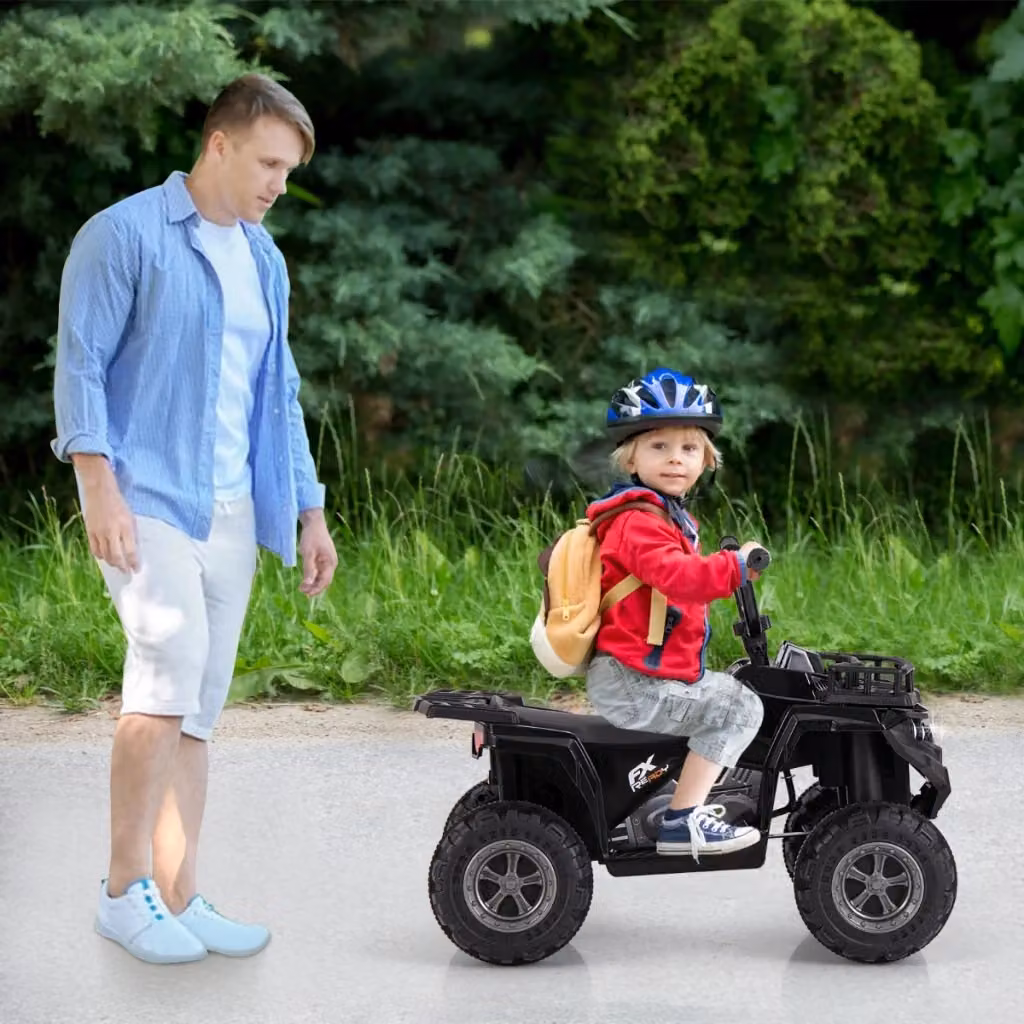 Quad elettrico per bambini Design Mania con avvio a pulsante, fari LED e pneumatici EVA, colore Nero – 2