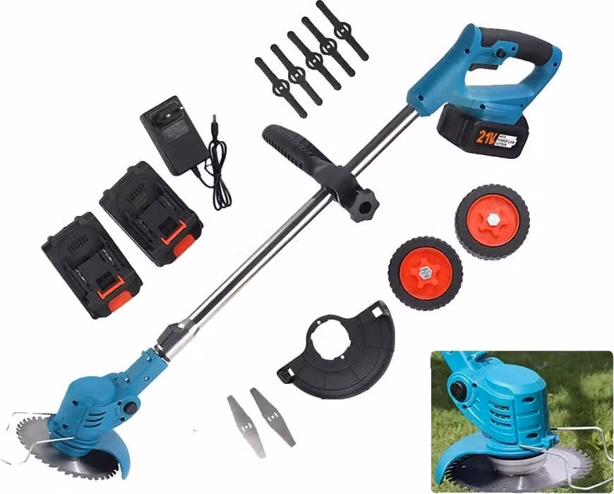 Tosaerba a batteria, potenza 1800 W, lunghezza regolabile
