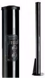 Colonna in alluminio e policarbonato Prastel INFRA30 nera, Altezza: 300 cm