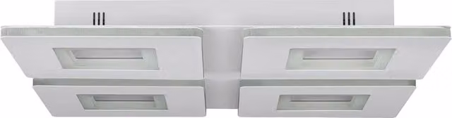 Plafoniera Contemporanea Padrogiano-Z Acciaio Bianco Luce Led Integrato 26,2W