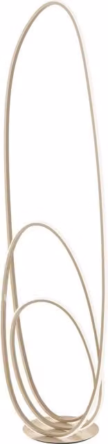 Lampada da terra LED Ondaluce color oro/ottone con design ad arco dimmabile